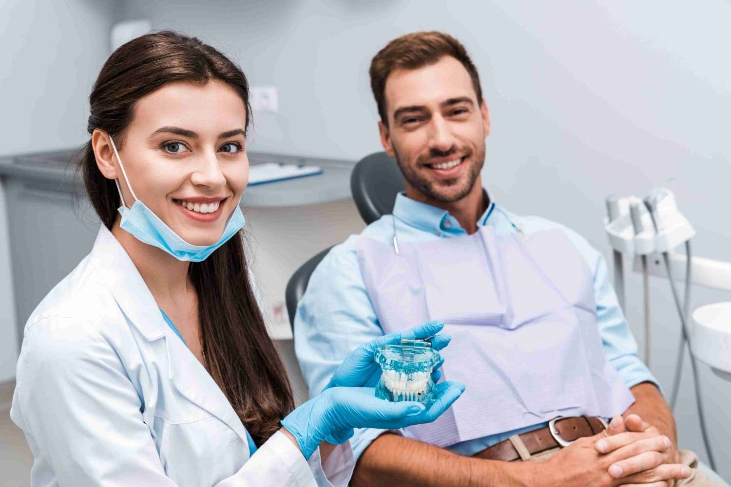Patient discussing orthodontic treatment options for bite and alignment concerns